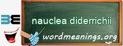 WordMeaning blackboard for nauclea diderrichii
